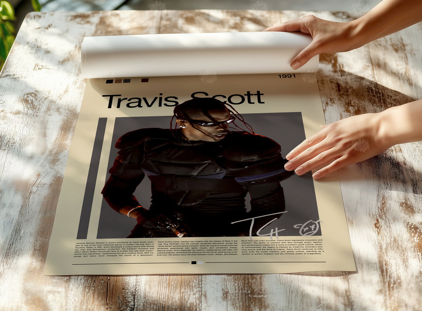 Travis Scott Poster – Rapper Wall Art – Hip Hop Print – Astroworld Retro Poster – Gift for Music Lovers - Utopia Tour - time to Rage