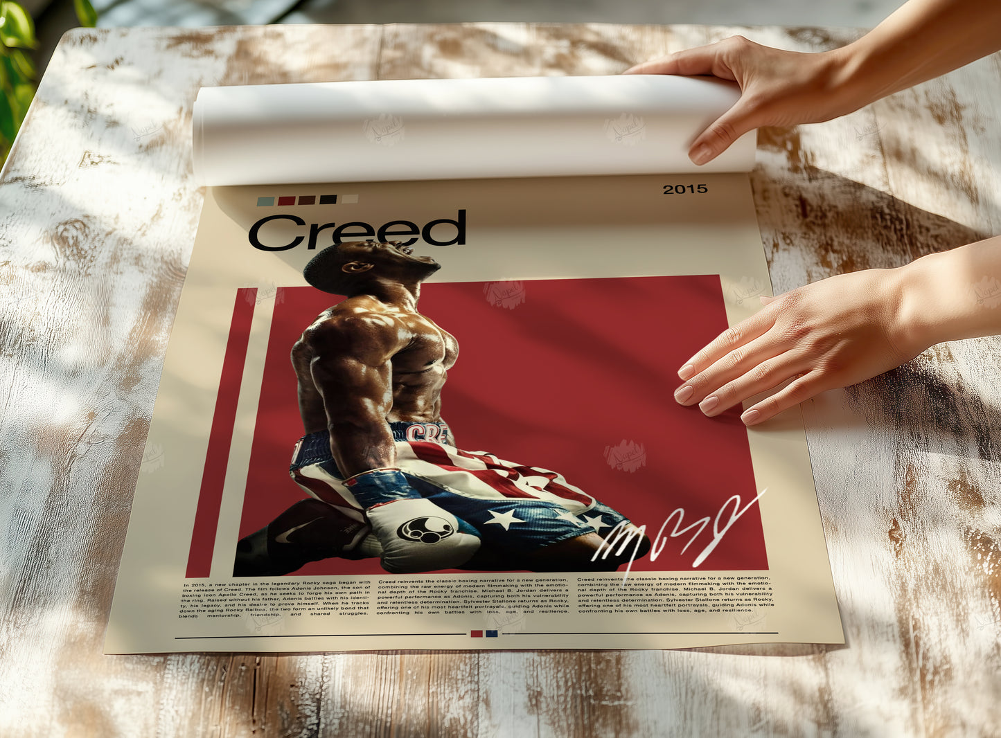 Creed Poster Boxfilm, Michael B. Jordan Wandkunst, Motivationsposter, Sport Deko, Boxing Print, Digital Download & Print, Geschenkidee