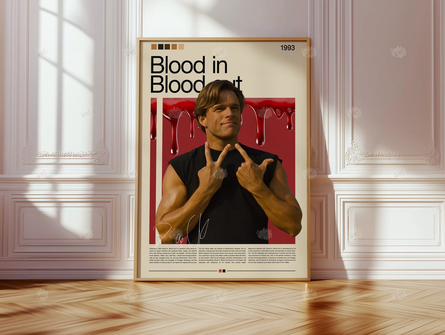 Blood In Blood Out Poster – Cult Movie Wall Art – Chicano Film Print – Retro Gangster Poster – Gift for Movie Fans - Vatos Locos