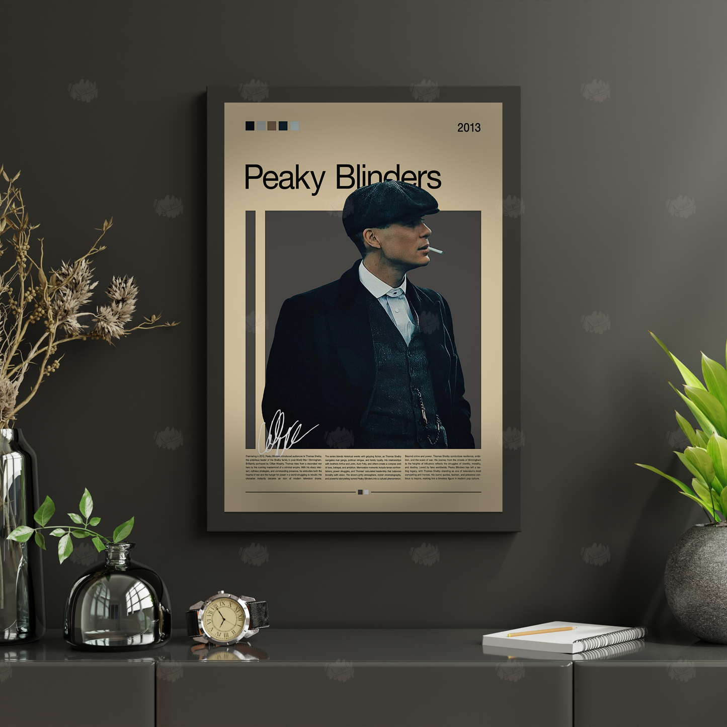 Peaky Blinders Poster Thomas Shelby Wall Art Retro Gangster Print  Cult TV Show Poster Gift for Series & Movie Fans