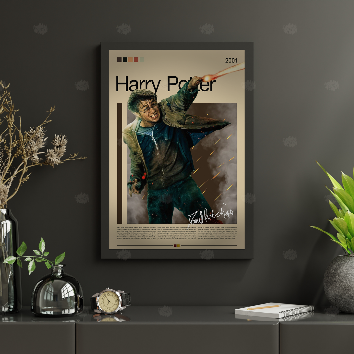 Harry Potter Poster Magical Movie Wall Art Hogwarts Print  Retro Fantasy Poster  Gift for Potterheads & Film Lovers