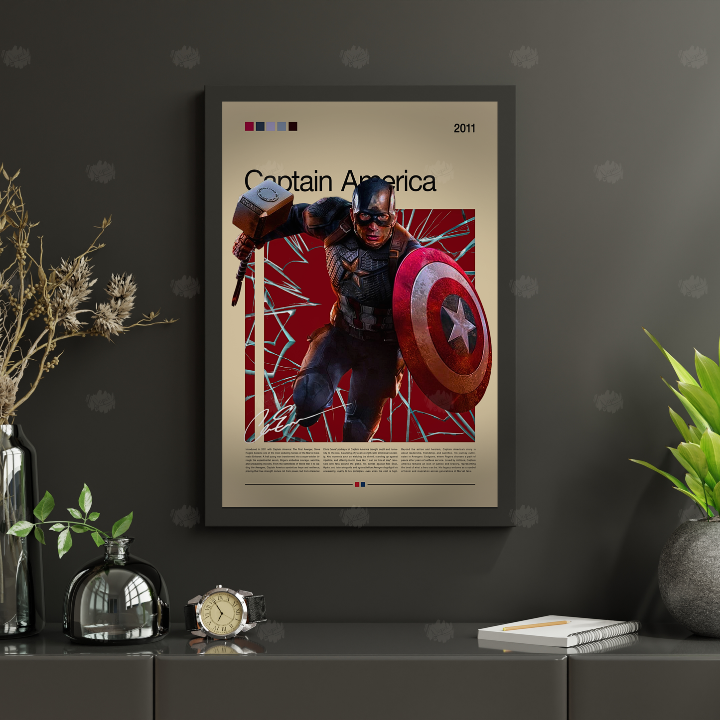 Captain America Poster  Marvel Superhero Wall Art  Avengers Print  Retro Comic Poster Gift for Marvel Fans Comic Kunstdruck