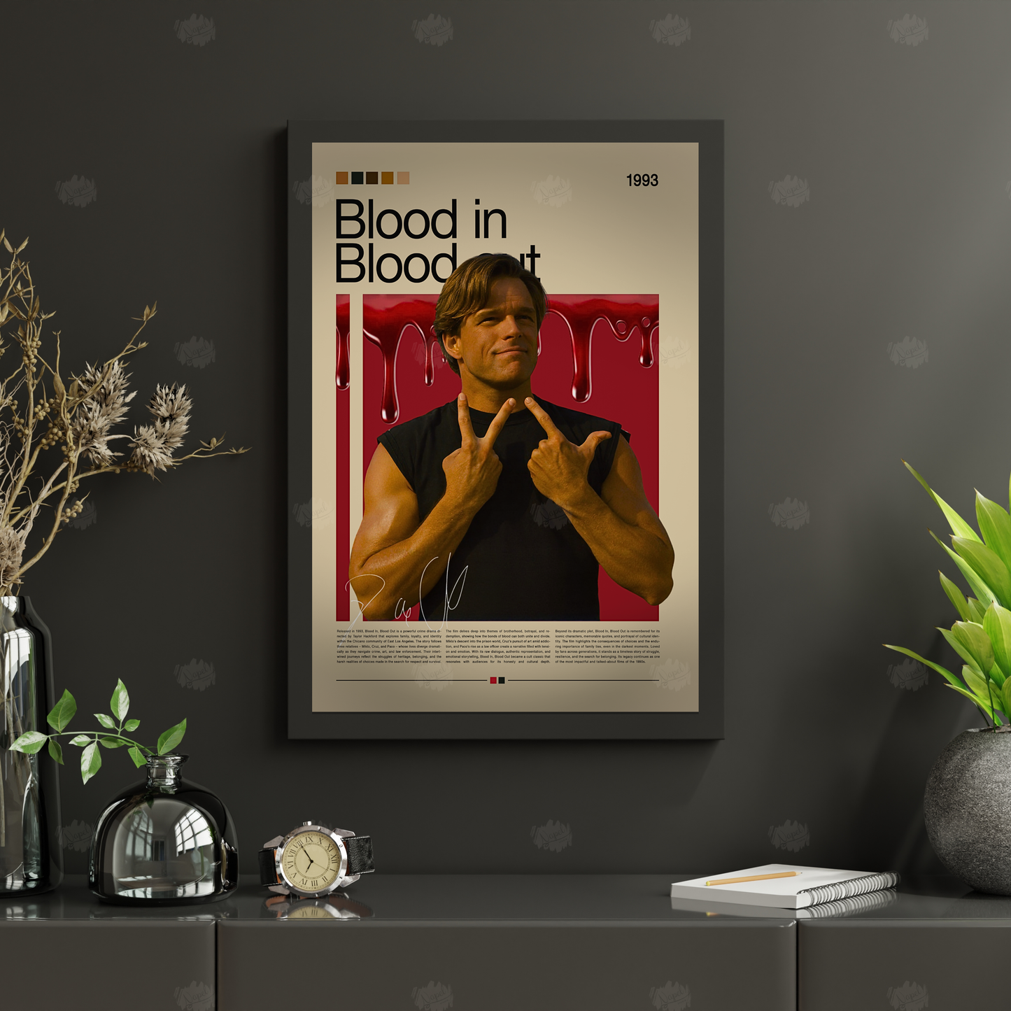 Blood In Blood Out Poster – Cult Movie Wall Art – Chicano Film Print – Retro Gangster Poster – Gift for Movie Fans - Vatos Locos