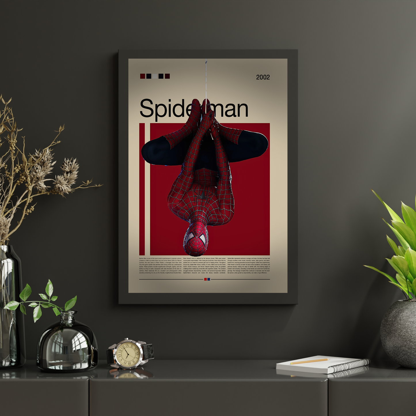 Spider-Man Poster, Marvel Wandkunst, Superhelden Filmplakat Digital & Print, Comic Poster, Kinderzimmer Deko, Geschenkidee