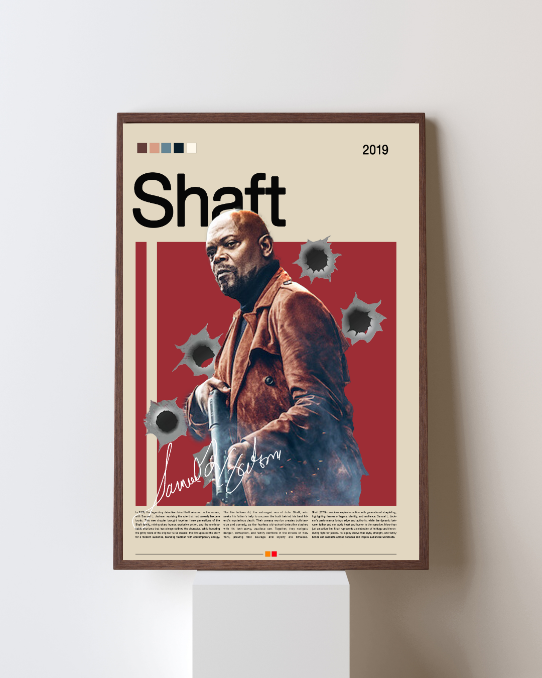 Shaft Poster 2019, Samuel L. Jackson Filmplakat, Kino Wandkunst, Retro Movie Print, Shaft Digital Download, Wohnzimmer Dekoration Film Fan