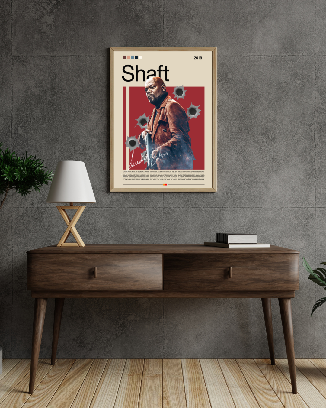 Shaft Poster 2019, Samuel L. Jackson Filmplakat, Kino Wandkunst, Retro Movie Print, Shaft Digital Download, Wohnzimmer Dekoration Film Fan
