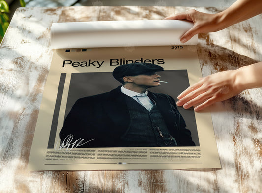 Peaky Blinders Poster Thomas Shelby Wall Art Retro Gangster Print  Cult TV Show Poster Gift for Series & Movie Fans