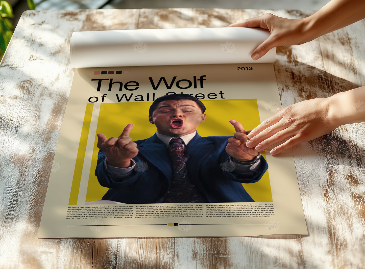 The Wolf of Wall Street Poster, Leonardo DiCaprio Wandkunst, Filmplakat Digital & Print, Motivationsposter, Büro Deko, Geschenkidee
