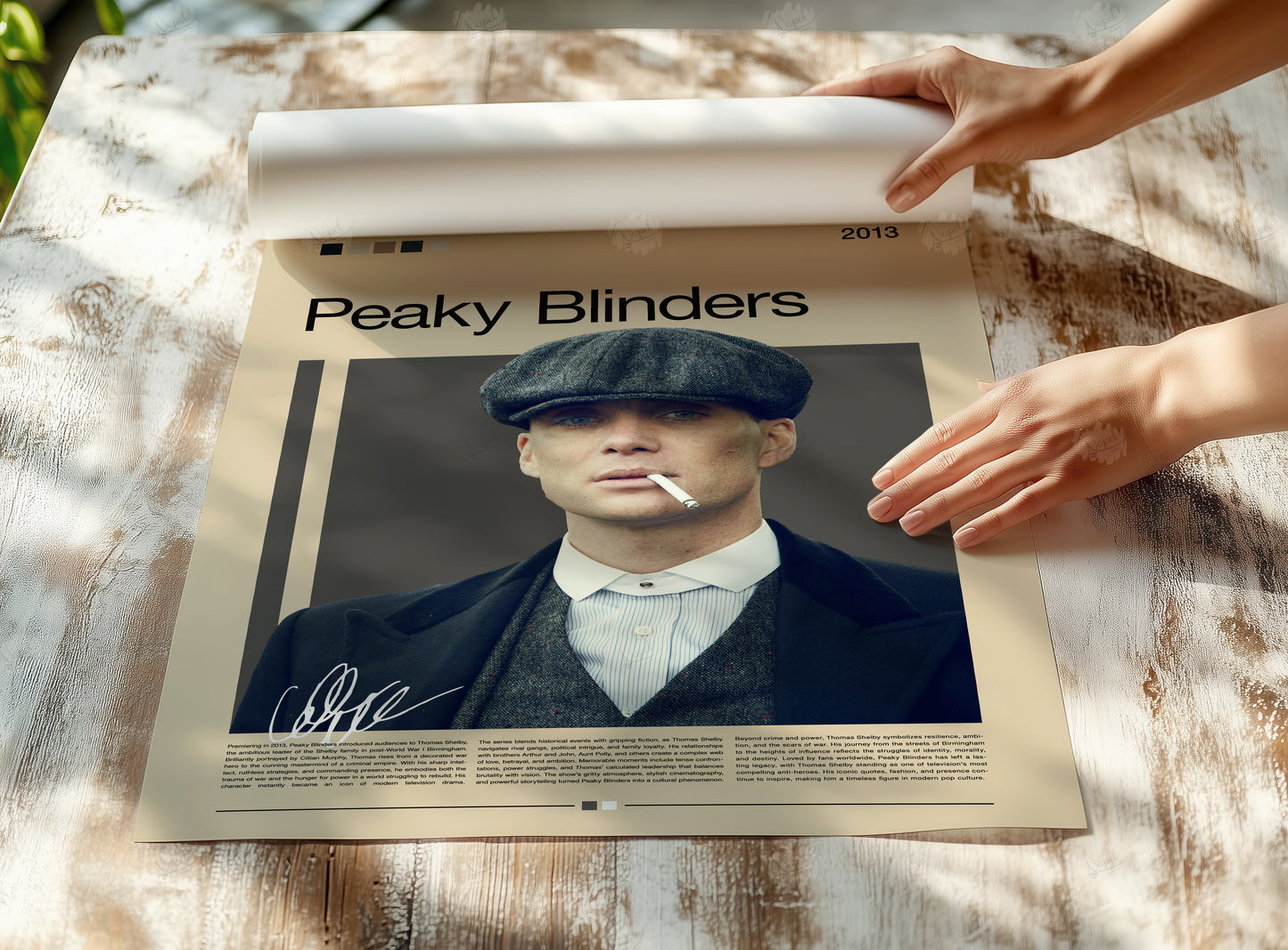 Peaky Blinders Poster Thomas Shelby Wall Art Retro Gangster Print  Cult TV Show Poster Gift for Series & Movie Fans