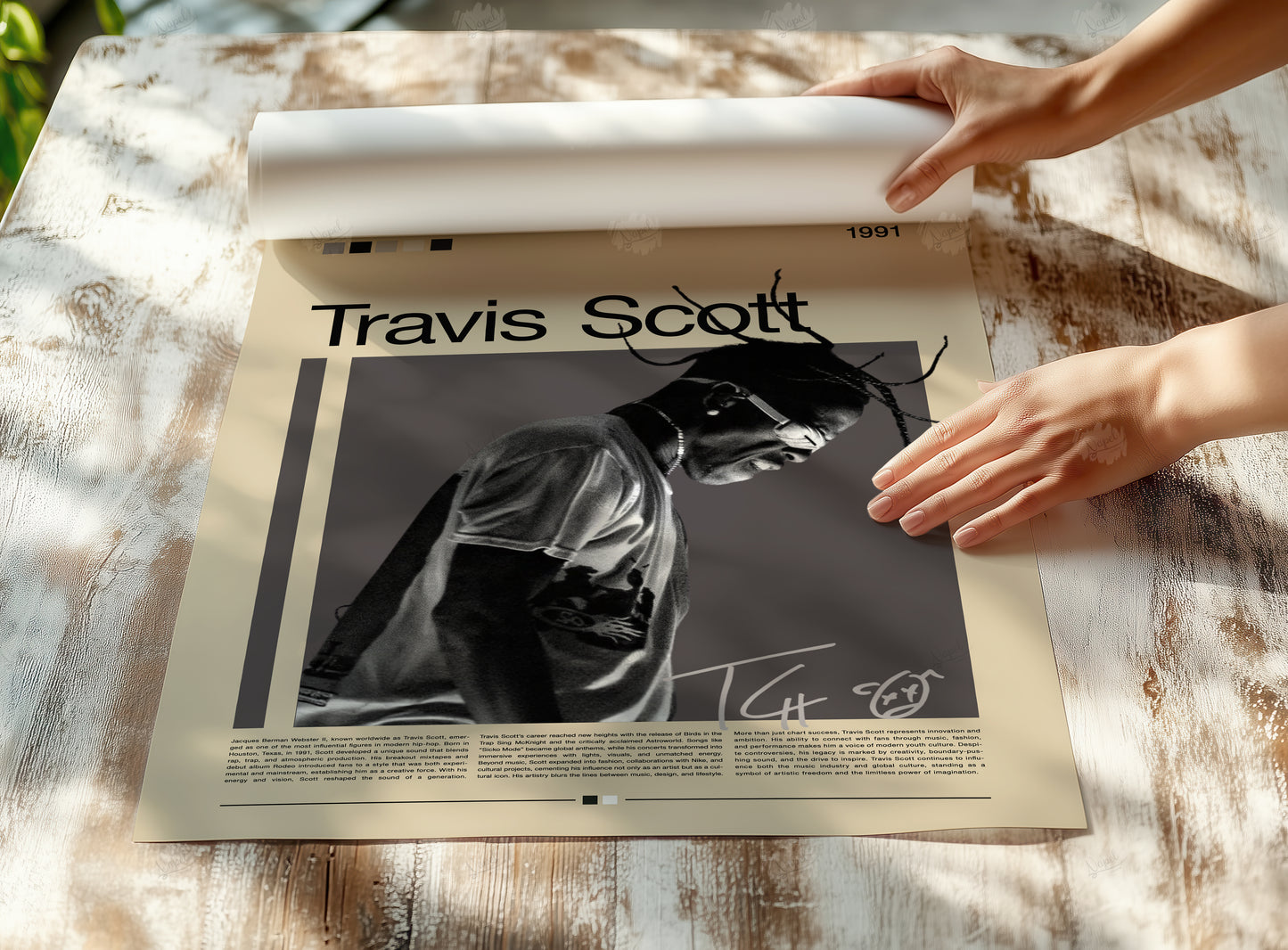 Travis Scott Poster – Rapper Wall Art – Hip Hop Print – Astroworld Retro Poster – Gift for Music Lovers - Utopia Tour - time to Rage