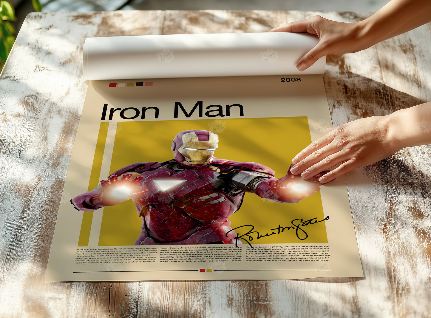 Iron Man Poster, Marvel Filmplakat, Tony Stark Wandkunst, Digital & Physisch, Superheld Poster, Avengers Kino Poster