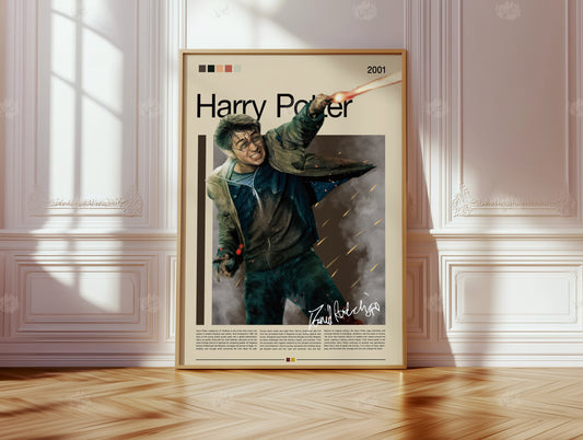 Harry Potter Poster Magical Movie Wall Art Hogwarts Print  Retro Fantasy Poster  Gift for Potterheads & Film Lovers