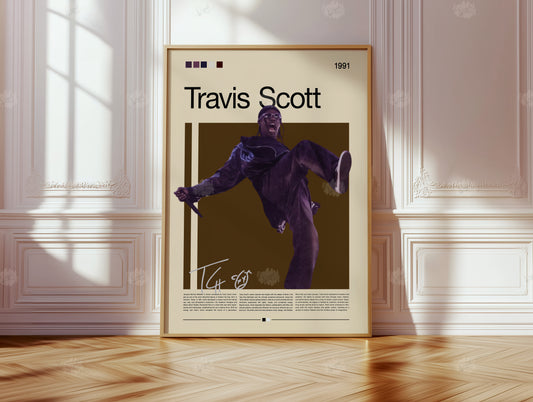 Travis Scott Poster – Rapper Wall Art – Hip Hop Print – Astroworld Retro Poster – Gift for Music Lovers - Utopia Tour - time to Rage