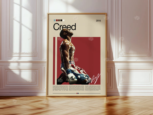 Creed Poster Boxfilm, Michael B. Jordan Wandkunst, Motivationsposter, Sport Deko, Boxing Print, Digital Download & Print, Geschenkidee